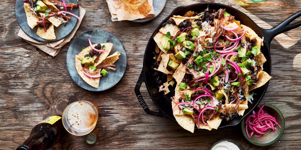 Skillet Nachos with Pulled Pork