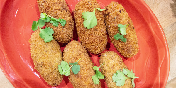 Curried Chicken and Plantain Croquettes
