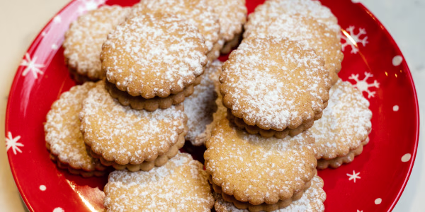 Spiced Cherry and Chocolate Cookie Sandwiches