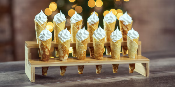 Cardamom Krumkake with Whipped Cream