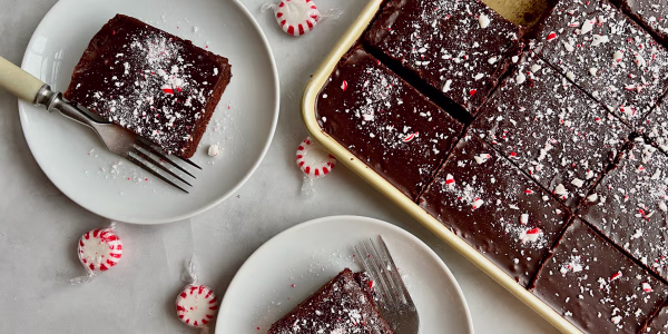 Peppermint Texas Sheet Cake