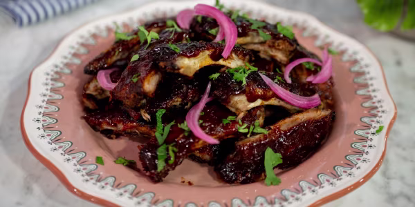 Oven-Baked Baby Back Ribs with Sticky Date Barbecue Sauce