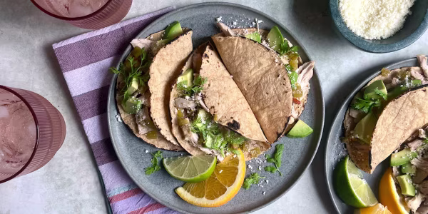 Slow-Cooker Green Chile Chicken Tacos