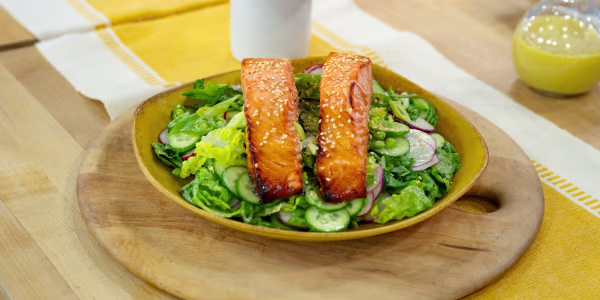 Honey Miso Glazed Salmon Salad
