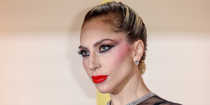 A portrait of Lady Gaga at the Academy Awards in 2023.
