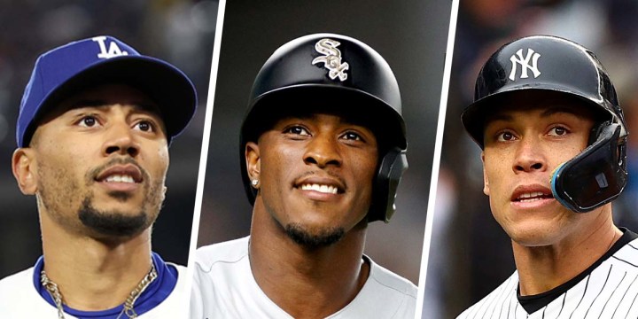 Mookie Bets of the LA Dodgers, Tim Anderson of the Chicago White Sox and Aaron Judge of the New York Yankees.