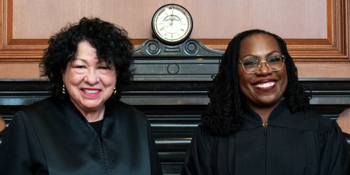Associate Justices Sonia Sotomayor, left, and Ketanji Brown Jackson