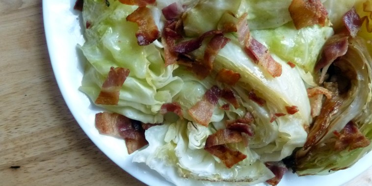 Bacon-Roasted Cabbage Wedges recipe