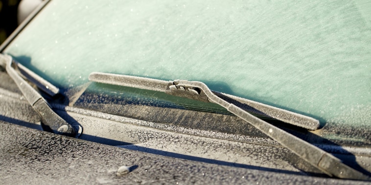 Frost on windshield