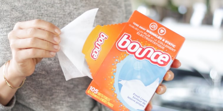 A dryer sheet could be the answer that'll solve your scrubbing woes.