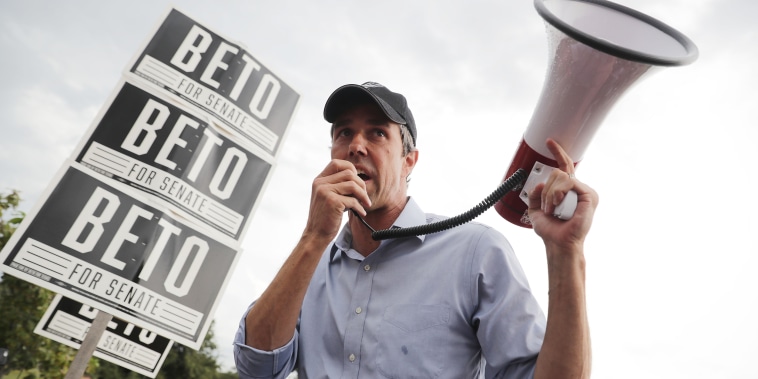 Image: Beto O'Rourke Campaigns In Waco And Austin, Texas
