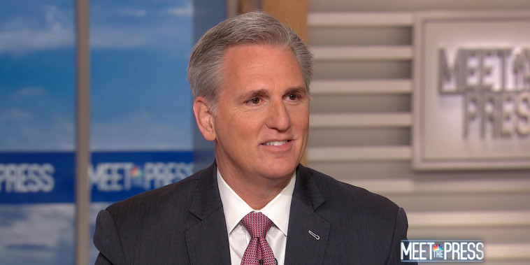 Image: Rep. Kevin McCarthy on \"Meet the Press\" on Jan. 27, 2019.