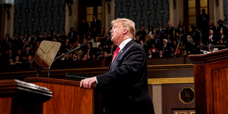 Image: President Donald Trump delivers the State of the Union address on Feb. 5, 2019.