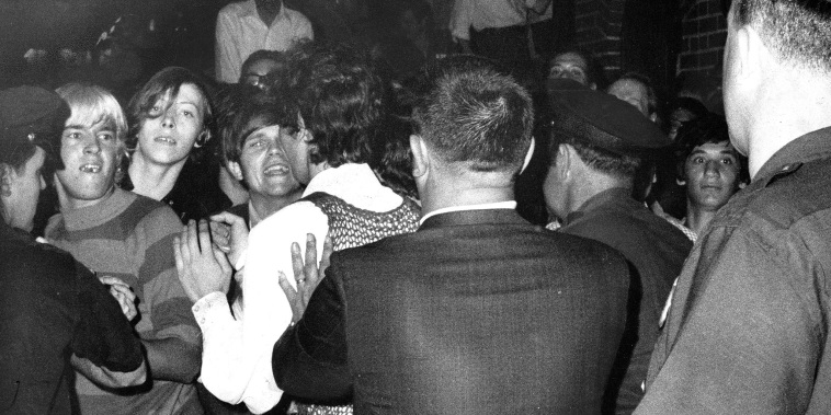 Image: Police conduct a raid at the Stonewall Inn in New York on June 28, 1969.
