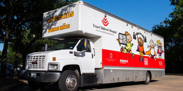 Texas Children's Hospital now deploys highly trained clinicians to the two mobile units that since 2000 provide health-care services like immunizations, nutrition, education, and referrals to medical and social services to children.