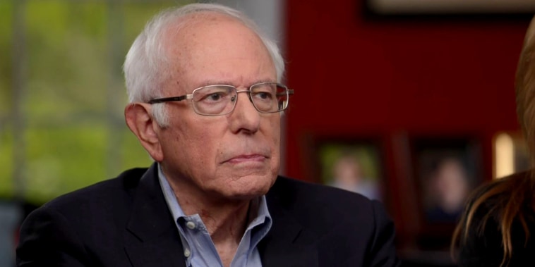 Image: Sen. Bernie Sanders speaks in his first interview following a heart attack on \"Nightly News.\"