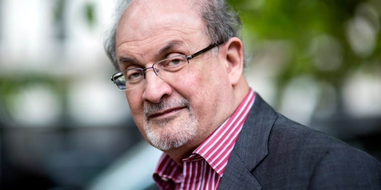 Image: Salman Rushdie in Cheltenham, England, in 2015.