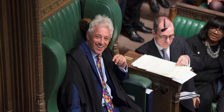 Image: Speaker John Bercow reacts as he delivers a statement in the House of Commons in London