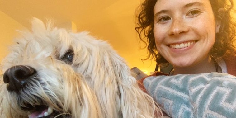 Camille Wood walks dogs as a side hustle.