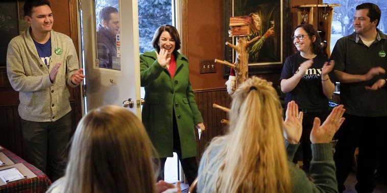 2020 Democratic presidential candidate hopeful U.S. Sen. Amy Klobuchar (D-MN) campaigns in Ida Grove, Iowa