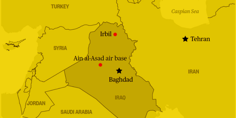 Image; Iraq map with yellow filter