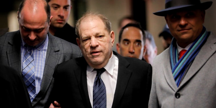 Image: Harvey Weinstein arrives at court for his sexual assault trial in New York on Jan. 22, 2020.