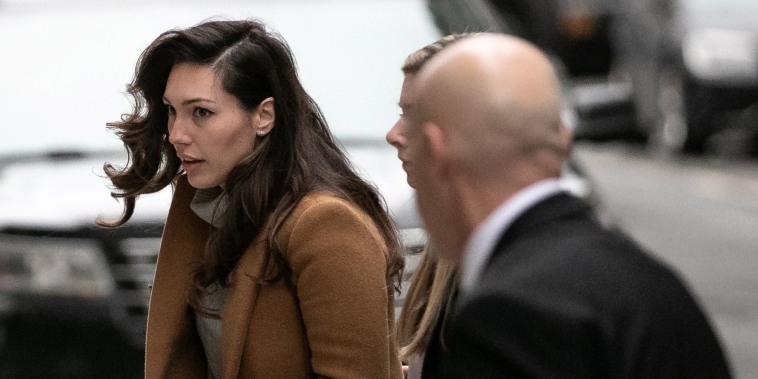 Image: Witness Jessica Mann arrives at the Manhattan Criminal Court to testify in the trial of Harvey Weinstein in New York