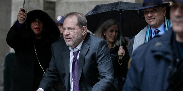 Image: Film producer Harvey Weinstein leaves Criminal Court during his sexual assault trial in the Manhattan borough of New York City