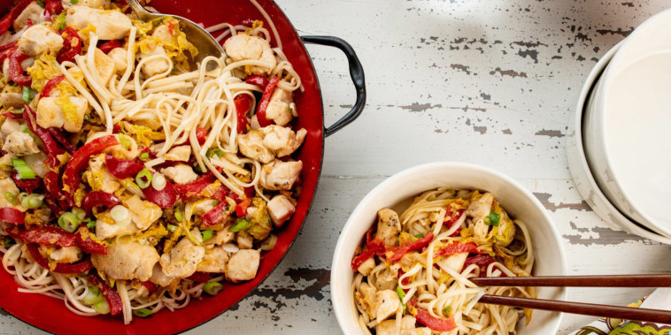 This flavorful, noodle stir fry is very quick to make, and very delicious.