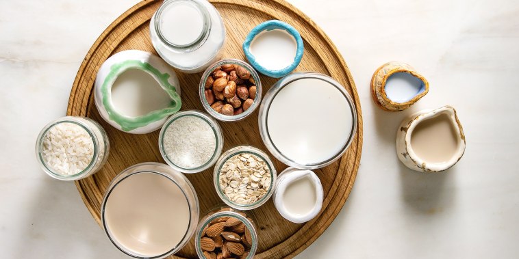 Variety of non-dairy milk