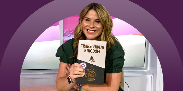 Jenna Bush Hager holding September 2020 book pick Transcendent Kingdom