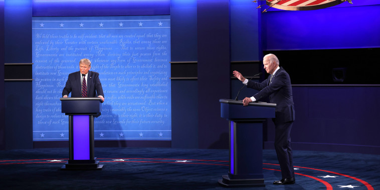 Image: Donald Trump And Joe Biden Participate In First Presidential Debate