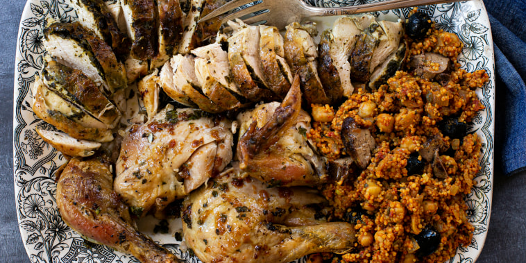 Sunday Roast Chicken with Chickpeas and Couscous
