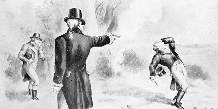 Illustration of the Duel Between Alexander Hamilton and Aaron Burr