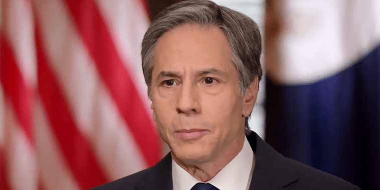 Image: Antony Blinken, President Biden's new secretary of state, sat down with NBC chief Washington correspondent Andrea Mitchell for his first television interview.