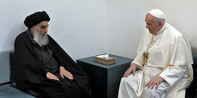 Image: TOPSHOT-IRAQ-VATICAN-POPE-SISTANI