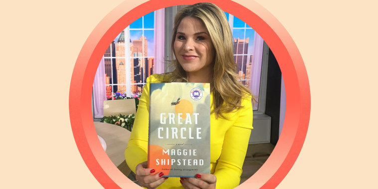 Jenna Bush Hager holds up Great Circle by Maggie Shipstead
