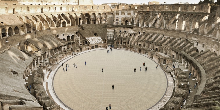 Image: An artist's impression of the new floor in Rome's Colosseum.