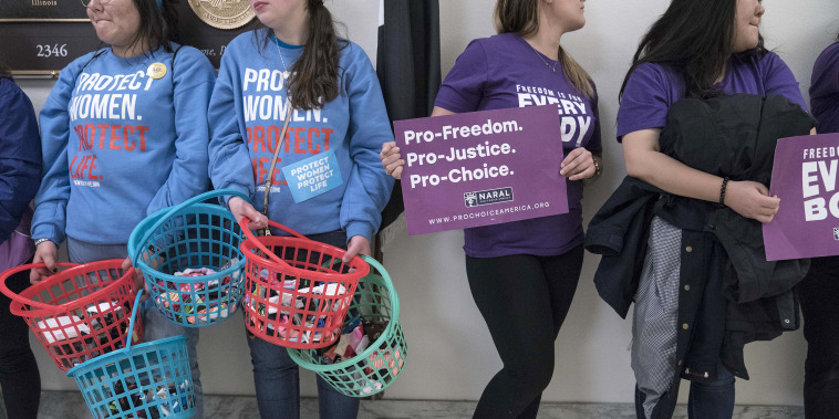Image: Advocates Rally In Washington As Arguments In Supreme Court Abortion Case June Medical Services V. Russo Are Heard