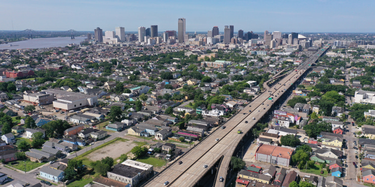 Image: Traffic on the Claiborne Expressway in New Orleans on June 14, 2021.