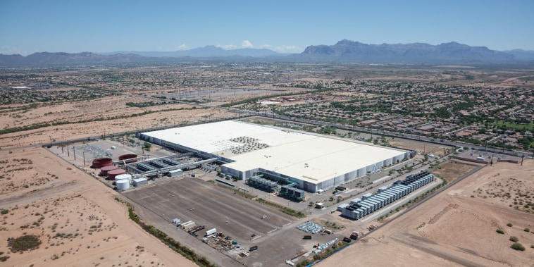Aerial view of the Apple Data Center in Mesa near Phoenix