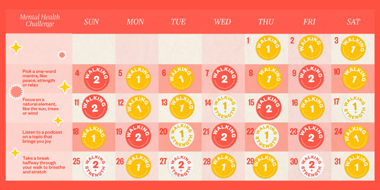 Illustration calendar with stickers on it
