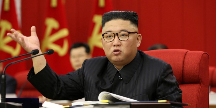 Image: North Korean leader Kim Jong Un speaks in Pyongyang, North Korea.