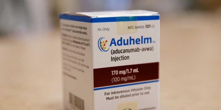 Image: First intravenous infusion of Aduhelm, Biogen's controversial recently approved drug for early Alzheimer's disease