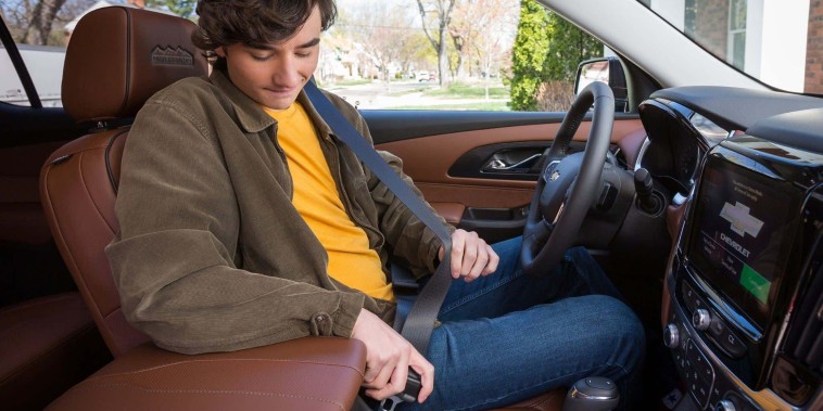 General Motors "Buckle Up To Drive" feature was introduced in 2019 to remind teen drivers to wear seatbelts.