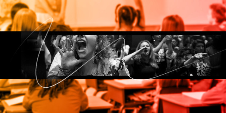 Angry parents and community members protest after a Loudoun County School Board meeting was halted by the school board because the crowd refused to quiet down, in Ashburn, Virginia, on Jun. 22, 2021.