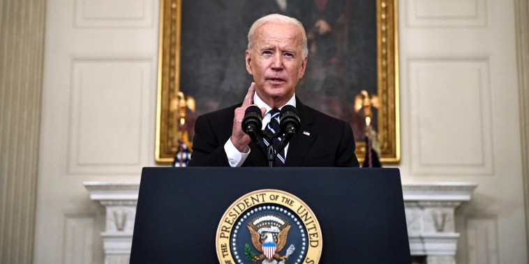Image: President Joe Biden delivers remarks on plans to stop the spread of the Delta variant and boost Covid-19 vaccinations at the State Dinning Room of the White House on Sept. 9, 2021.