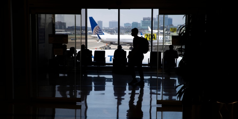 Image: travelers at LAX