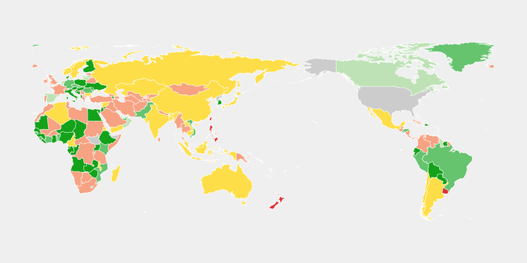 World travel map