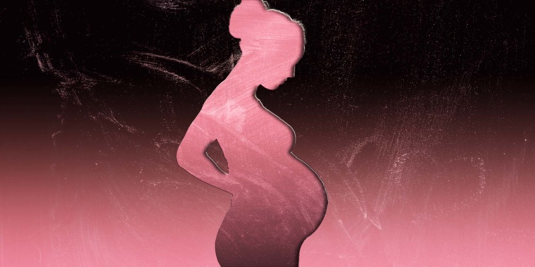 Illustration of pregnant woman silhouette
